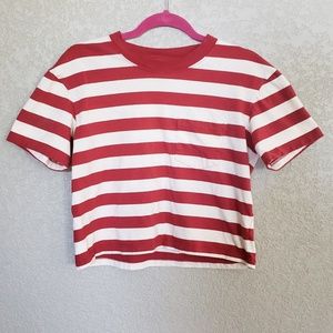 Madewell stripped cropped teee